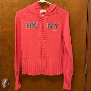 DKNY  vintage sweater with hoodie size small
